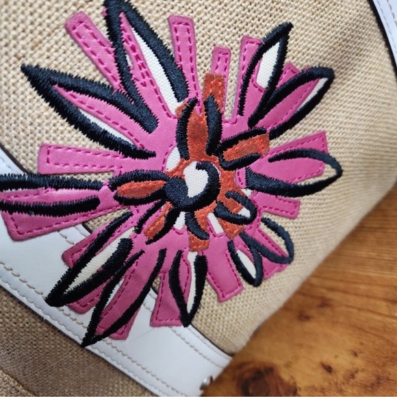 Coach Rare Vintage 2005 Straw Bumble Bee Bag - Picture 14 of 15